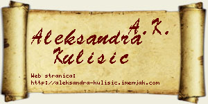 Aleksandra Kulišić vizit kartica